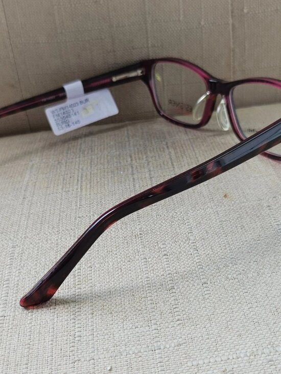 Women Eyeglasses Burgundy Eyewear Silicon Adjustable Nose Pad No Slip $54